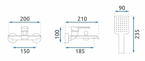 Смеситель для ванны Rea Hass gold matt B7100