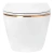 Унитаз подвесной Rea Carlo Mini Tornado White Gold Edge C4800 Унитаз подвесной Rea Carlo Mini Tornado White Gold Edge C4800
