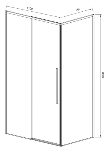 Душевой уголок Vincea Slim-N VSR-4SN9011CL