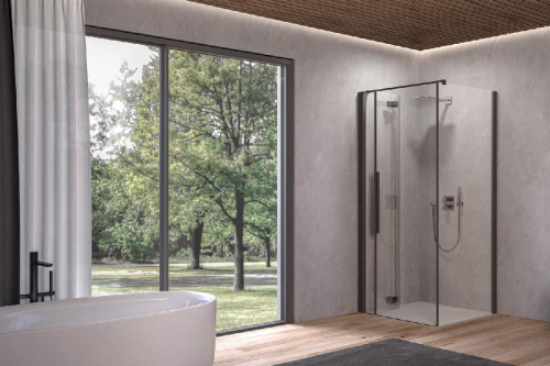 Душевая дверь Kolpa-San Polaris Fold D 100-L black transparent 516280