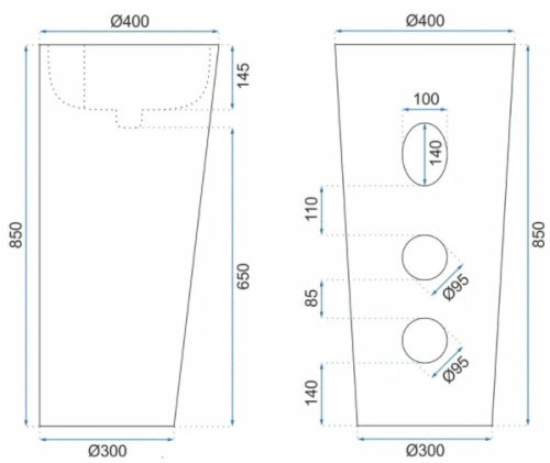 Умывальник Rea Blanka U5635