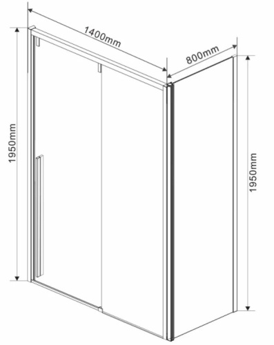 Душевой уголок Vincea Lugano VSR-1L8014CL-1