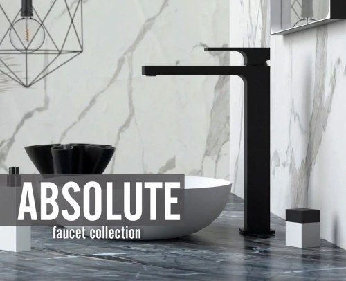 Смеситель для раковины Remer Absolute AU11LNO, чёрный матовый