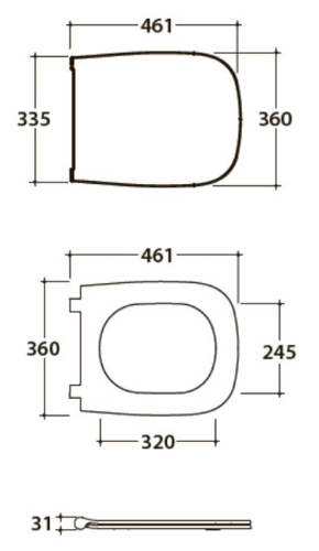 Сиденье с системой soft close Globo Genesis GN022BI