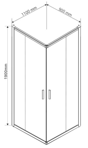 Душевой уголок Vincea Garda VSS-1G9011CLBN