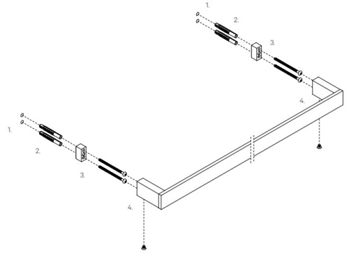 Полотенцедержатель 45 см Decor Walther Contract HTE45 0650777
