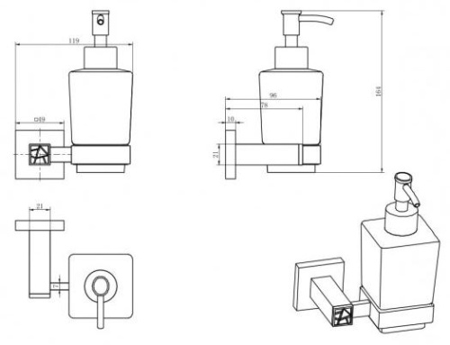 Дозатор CeramaLux Venezia 88612-1