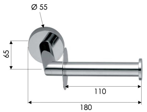 Бумагодержатель Remer Guest GS61NPO, никель матовый брашированный