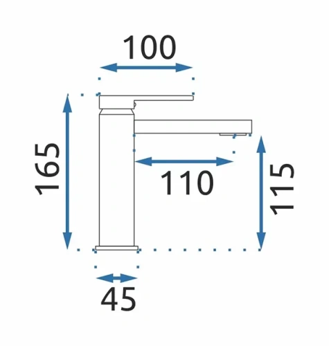 Смеситель для умывальника Rea Verso Brush Gold B6555
