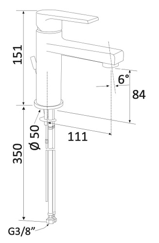 Смеситель для раковины Mariani Artic A00380AT60