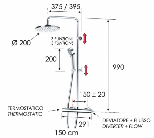 Душевая система Remer EQ37330FG