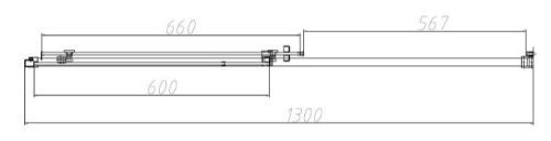 Душевая дверь Vincea Slim-N VDS-4SN130CLG