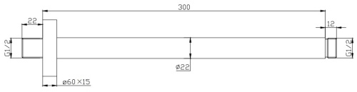 Кронштейн потолочный 300 мм Nemo NM-8011BGM brush gun metal