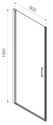 Душевая дверь Vincea Alpha VDP-3AL900CLB