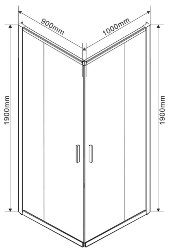 Душевой уголок Vincea Garda VSS-1G9010CLGM