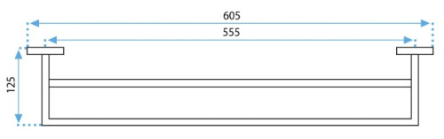 Полотенцедержатель Rea ERLO 02 black matt 06908