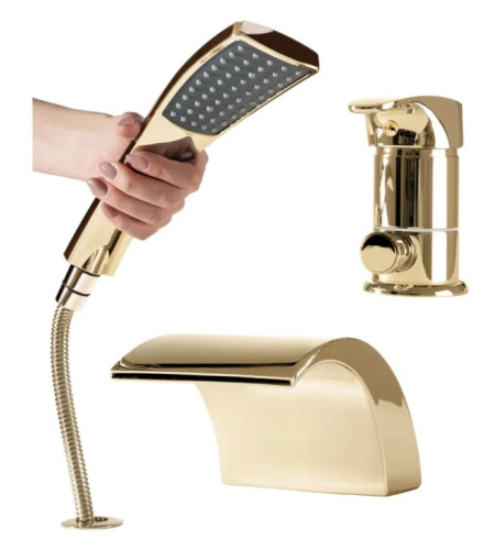 Смеситель для ванны Rea Riven Gold B0497