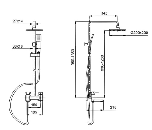 Душевая система Ahti Vantaa VT325002