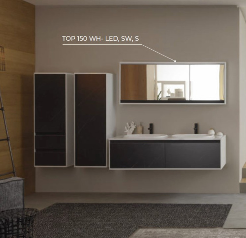 Зеркальный шкаф Kolpa-san Pandora TOP 150 White matt 514260