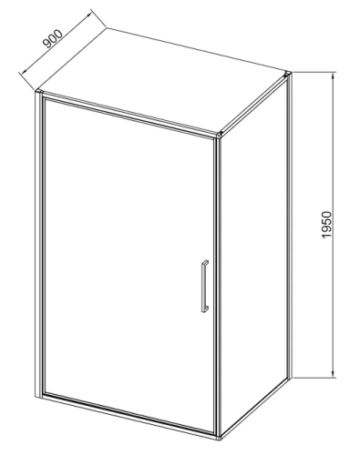 Душевой уголок Vincea Slim 8mm VSR-4SLP9010CLB