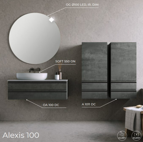 Тумба подвесная Kolpa-san Alexis OA 100 Dark concrete 546280