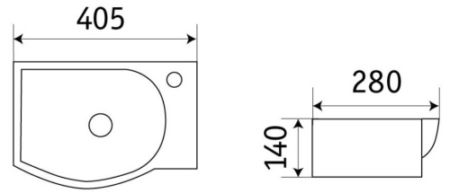 Умывальник CeramaLux 78404L