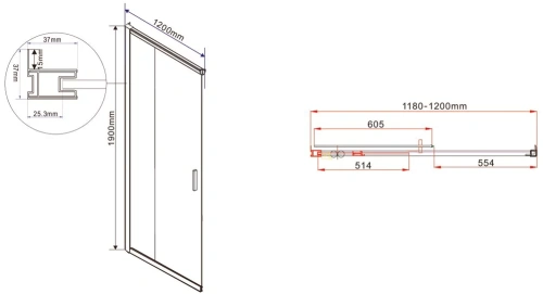 Душевой уголок Vincea Garda VSS-1G9012CH