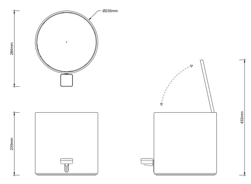 Ведро с педалью Decor Walther Bar TE 50 MINI 0615400