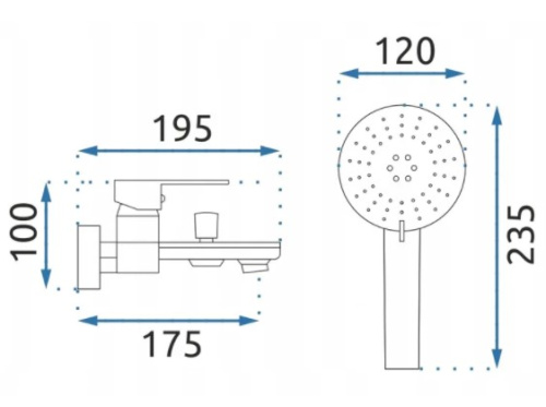 Смеситель для ванны Rea Mayson Black B9634