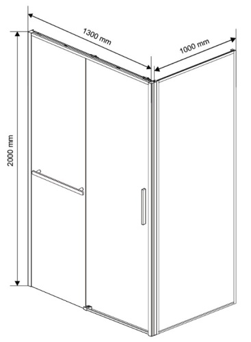 Душевой уголок Vincea Slim Soft VSR-1SS1013CLG
