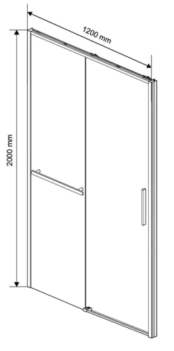 Душевая дверь Vincea Slim Soft VDS-1SS120CGB