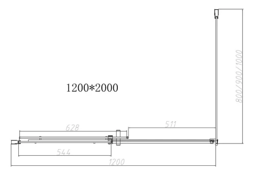 Душевой уголок Vincea Dice VSR-4D1012CLB
