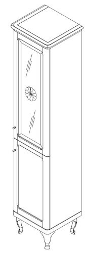Пенал напольный Caprigo Imperio 11651R-B047