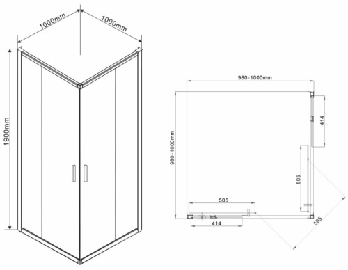 Душевой уголок Vincea Garda VSS-1G100CL