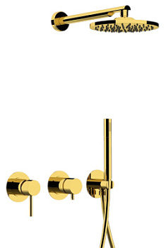 Душевая система Remer X Style X96S02ODO, золото глянцевое