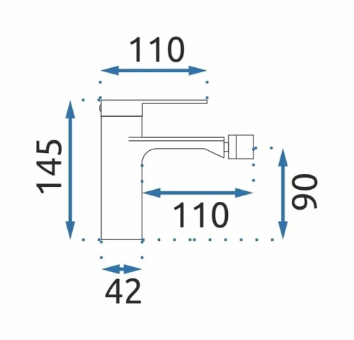 Смеситель для биде Rea Storm tytan B4583