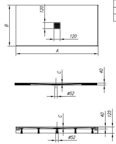 Душевой поддон Kolpa-san Lavolta 120x70 Kerrock 8370386