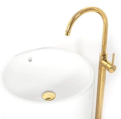 Смеситель для умывальника Rea Ortis Gold B4890