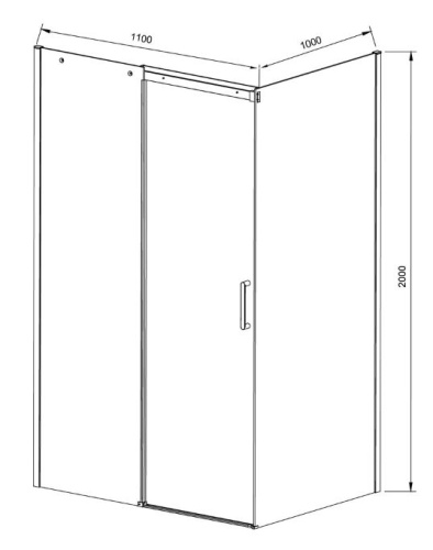 Душевой уголок Vincea Dice VSR-4D1011CLB