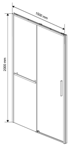 Душевая дверь Vincea Slim Soft VDS-1SS150CLG