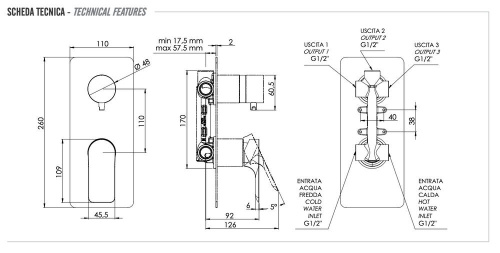 Смеситель для душа Remer Infinity I93