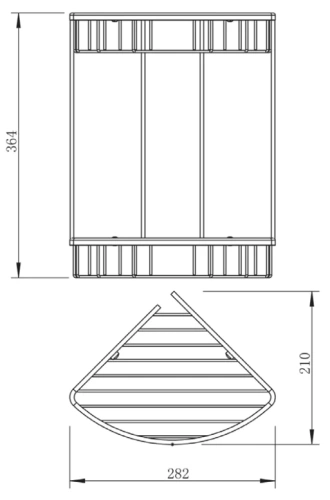 Полка двойная угловая решетка Vivi Felice F02