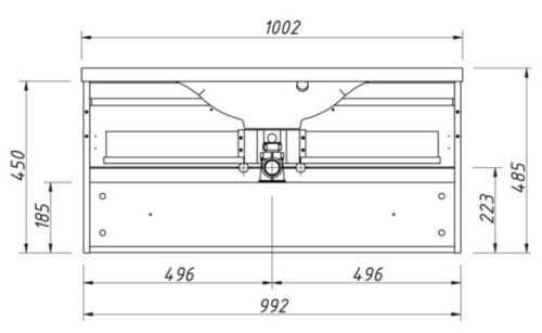 Тумба подвесная Caprigo Accord 100 2221-SF027