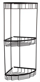 Полка тройная угловая решетка Vivi Felice F03 NERO OPACO