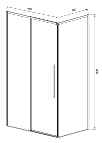 Душевой уголок Vincea Slim-N VSR-4SN9011CLGM