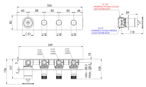 Смеситель для душа Remer Chrono CH98D3
