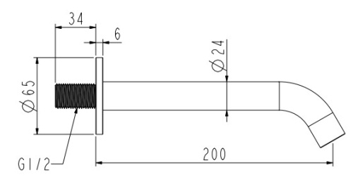 Излив настенный Nemo Round NM-8015RG rose gold
