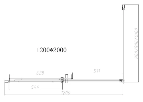 Душевой уголок Vincea Dice VSR-4D8012CL