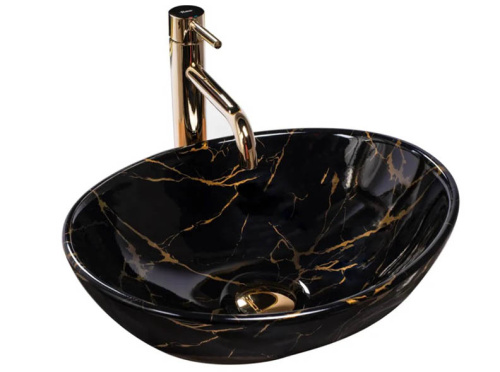 Умывальник Rea Sofia Black Marble U5611