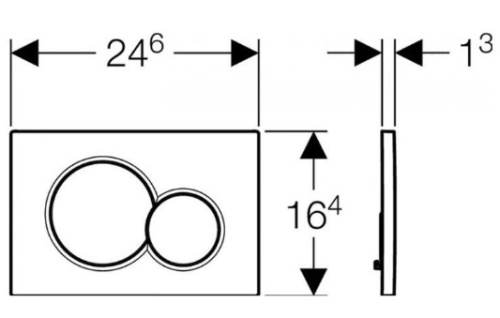 Кнопка смыва Geberit SIGMA 01 115.770.46.5 хром матовый